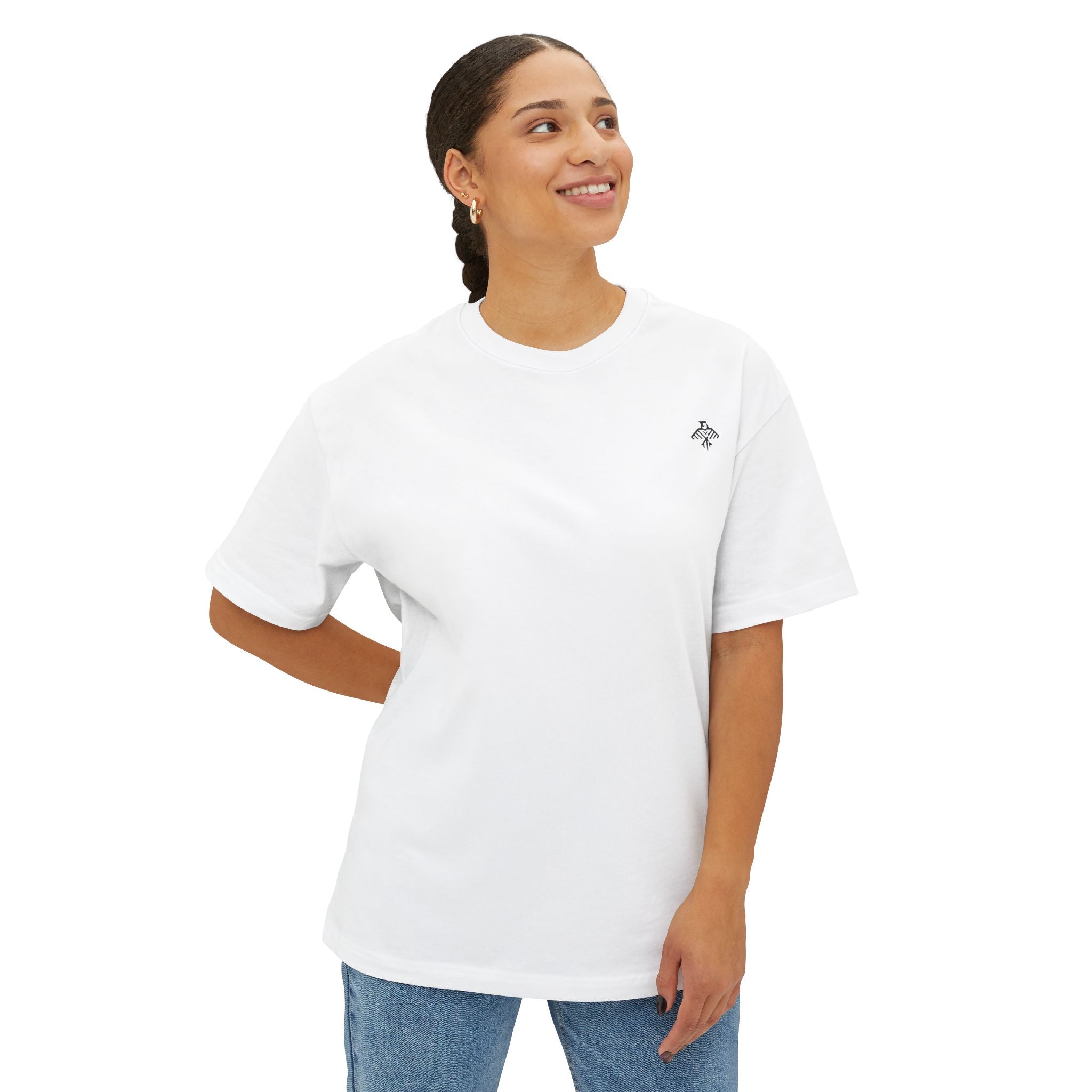 Surf Photo Boxy Tee — "NATIVE" Logo Graphic